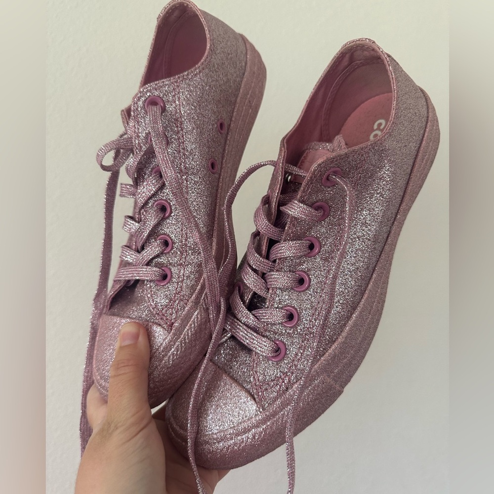 Pink Glitter Converse